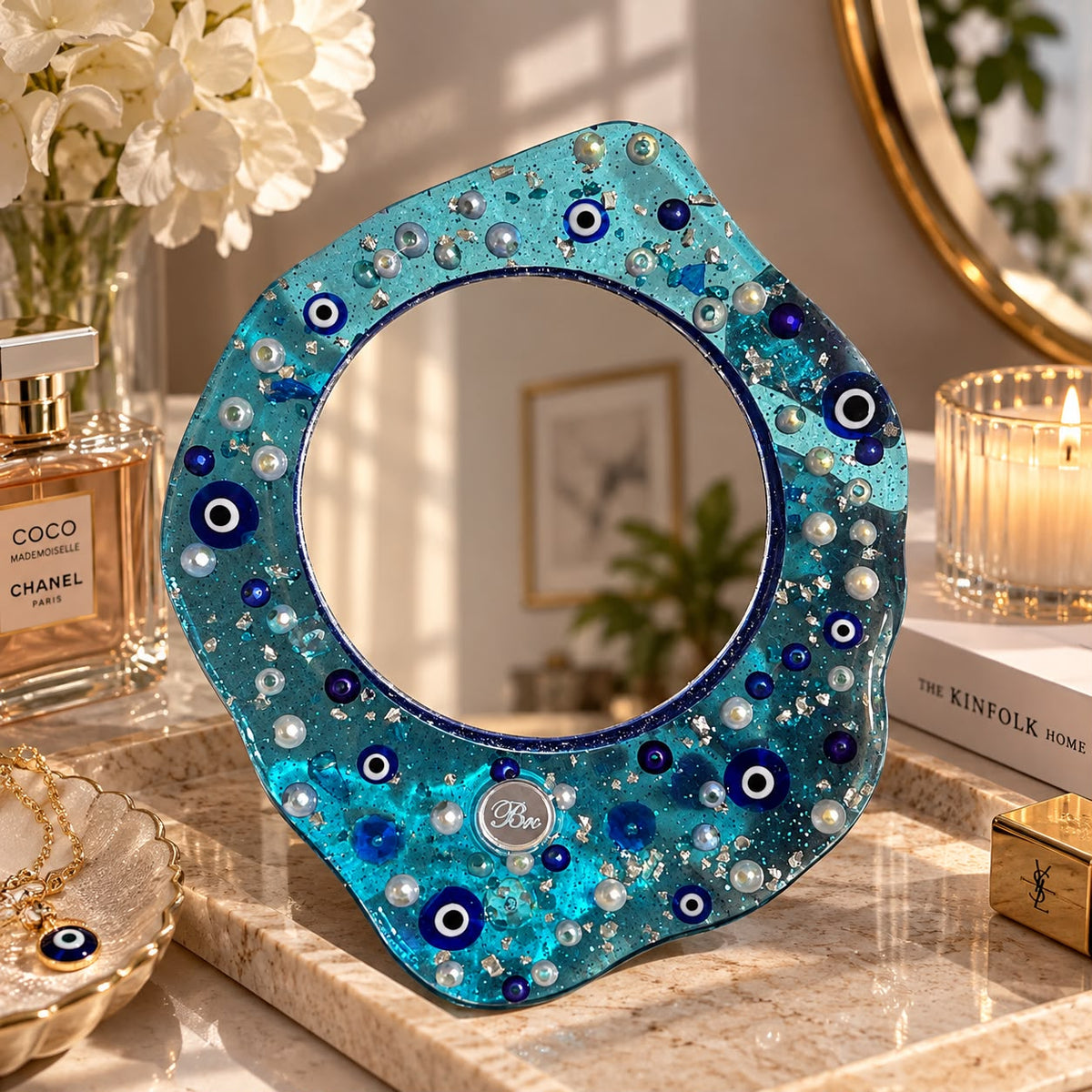 Evil Eye Resin Mirror