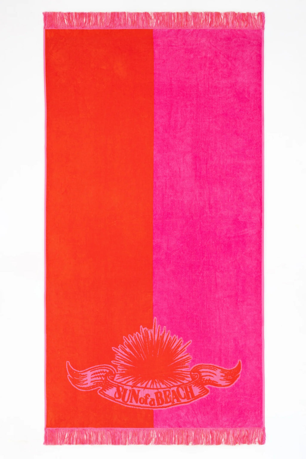 Bicolor Bubblegum Orange | Velvet Beach Towel — Sun of a Beach