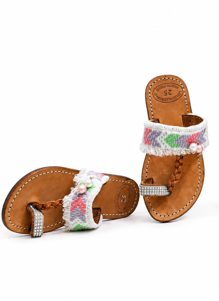 Kids Sandals - Pink Pearl & Strass