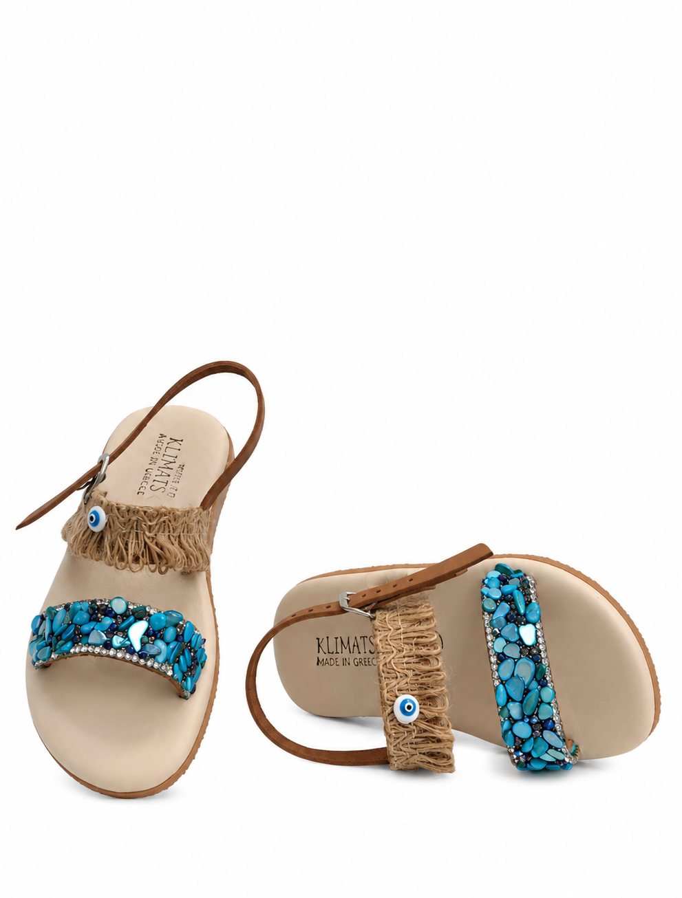 Kids Sandals - Blue Bejeweled