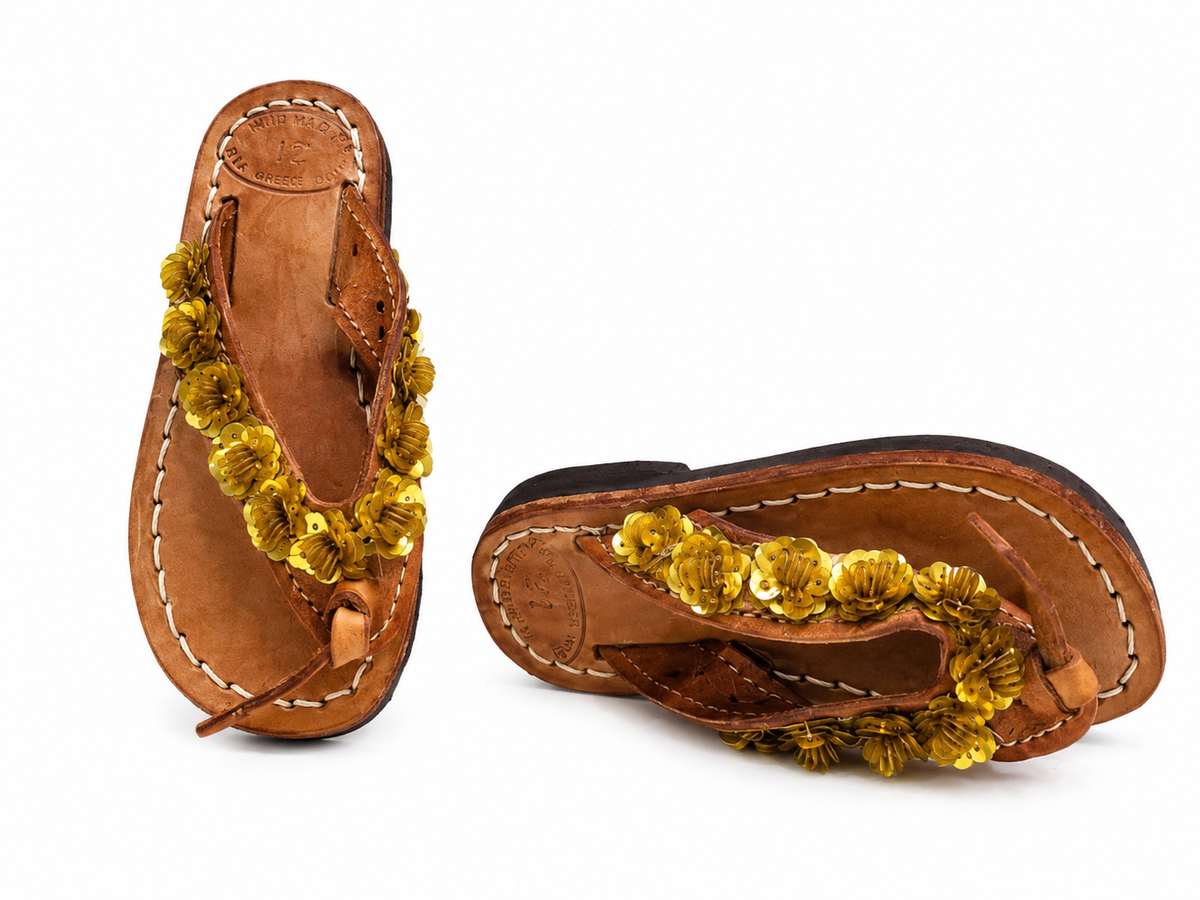Kids Sandals - Yellow Roses
