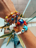 Greek summer color starfish eye bracelet