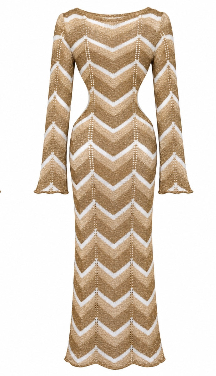 Hydra Gold Knit Dress