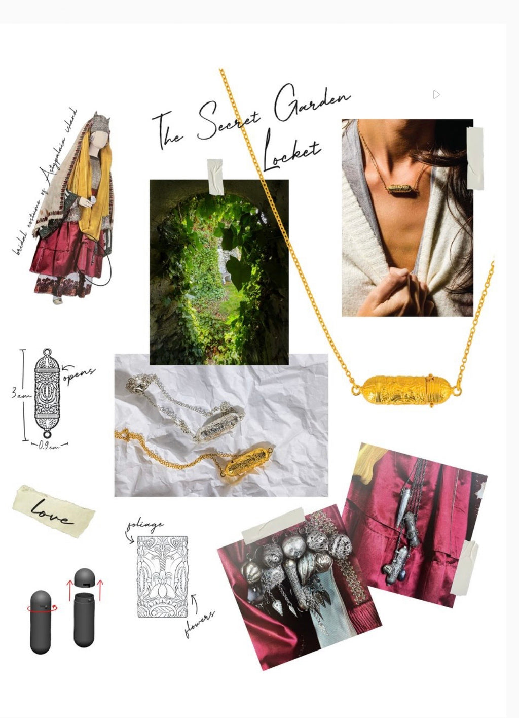 Secret Garden Silver Locket — Aenalia