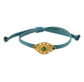Bracelet With Engraved Eye, Gold-Plated, Flat Cord Macrame — Chase The Sun