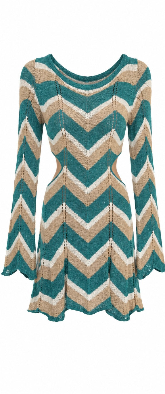 Spetses Petrol Blue Knit Dress