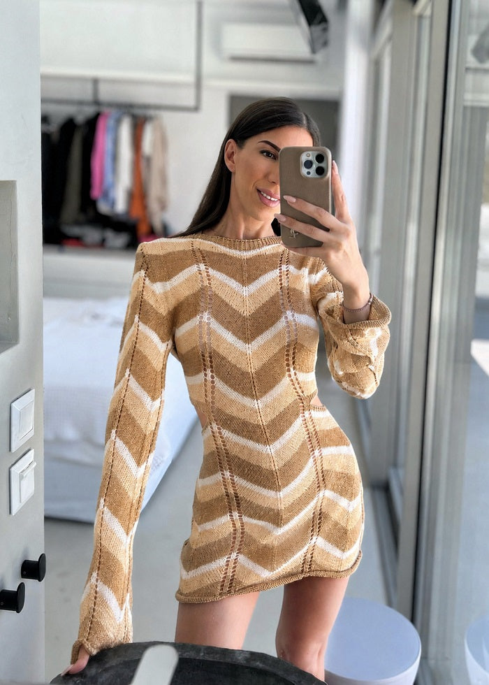 Spetses Gold knit dress
