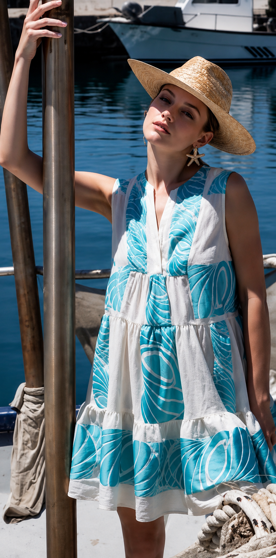 Light Blue Offwhite Dress — Mystery Resort