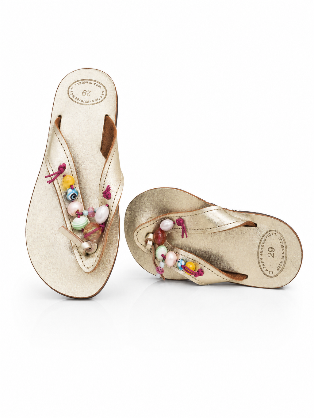 Kids Sandals - Gold Bejeweled