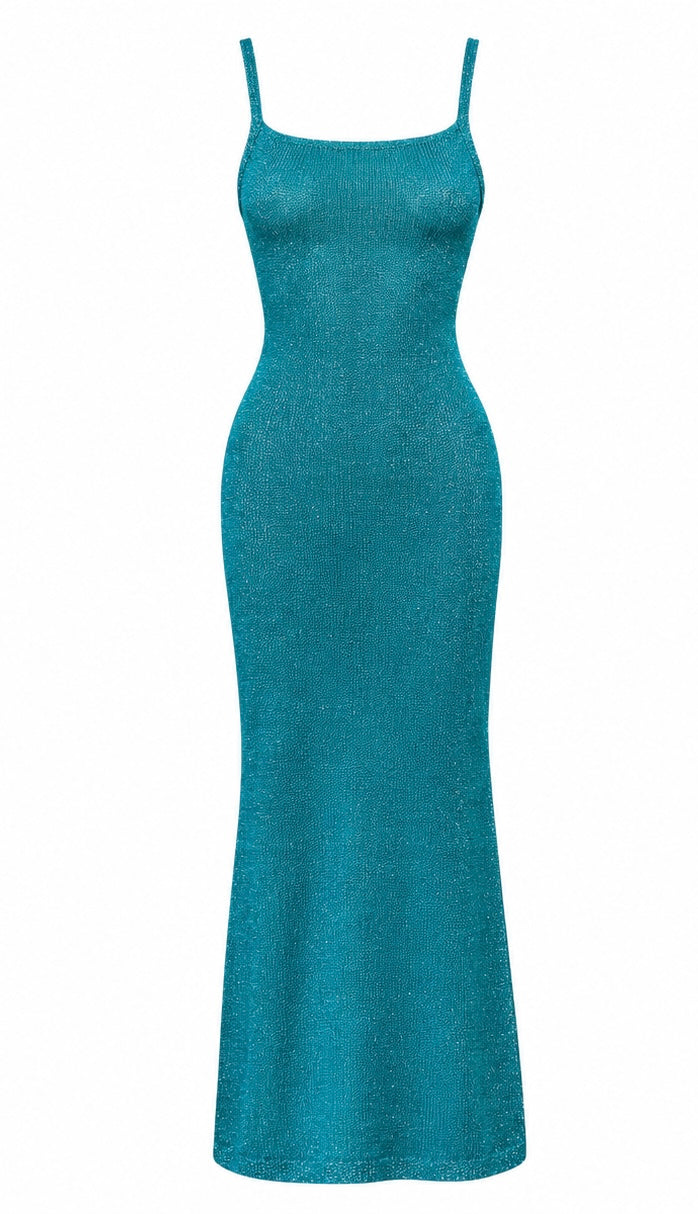 Corfu Turquoise Knit Dress