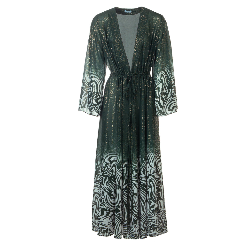 Alisahna Zebra blend Mimosa Kimono front ghost.jpg