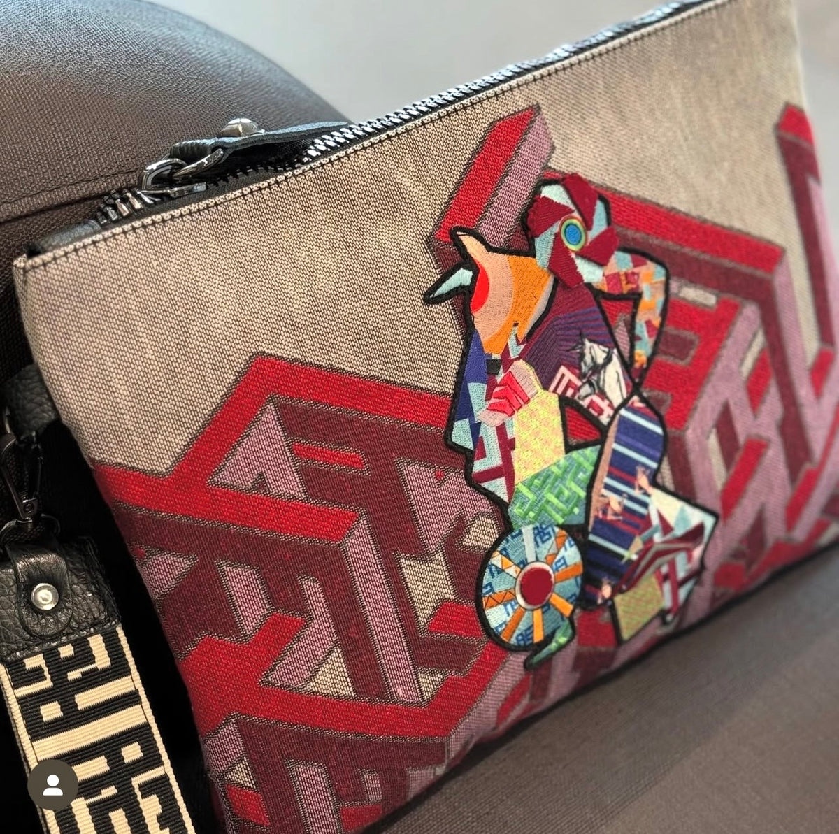 Kleos Clutch Bag Labyrinth 3D Mino Red — Ames