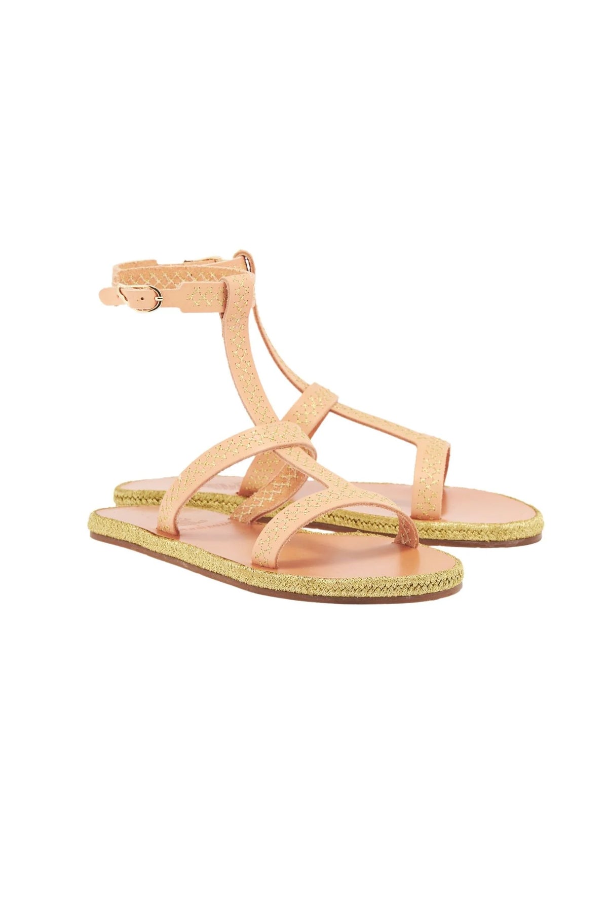 Ancient Kallos Penelope Stitch Sandals Natural ghost.webp