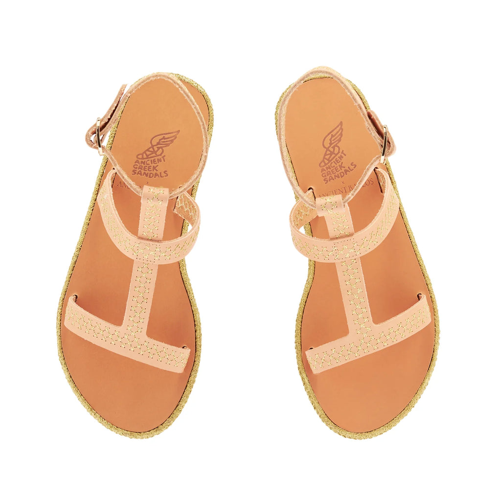 Ancient Kallos Penelope Stitch Sandals Natural ghost top.webp