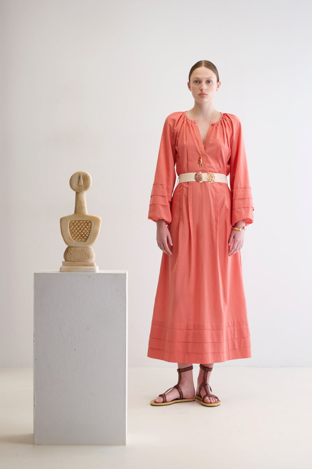 Ancient Kallos SHELL LONG KAFTAN COTTON front.jpg