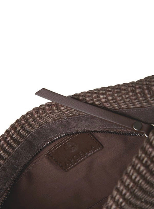 Apoella Aigina Straw Clutch Brown ghost close.jpg