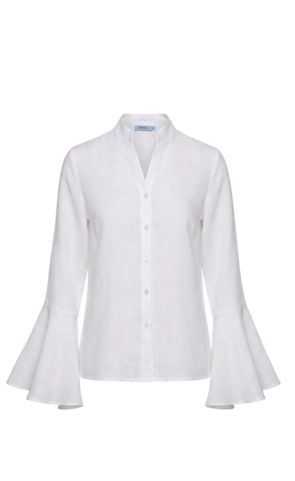 Apoella VIRGINIA FRILL SHIRT WHITE ghost front.jpg