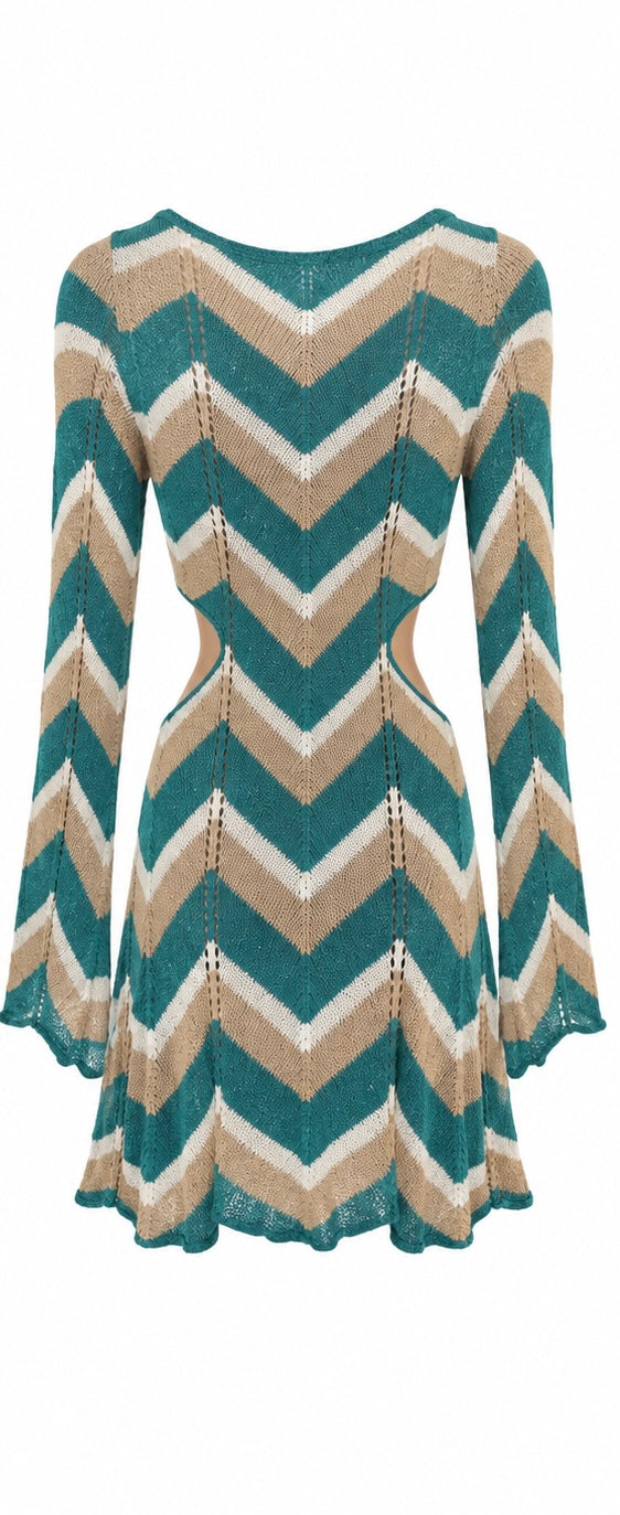 Spetses Petrol Blue Knit Dress