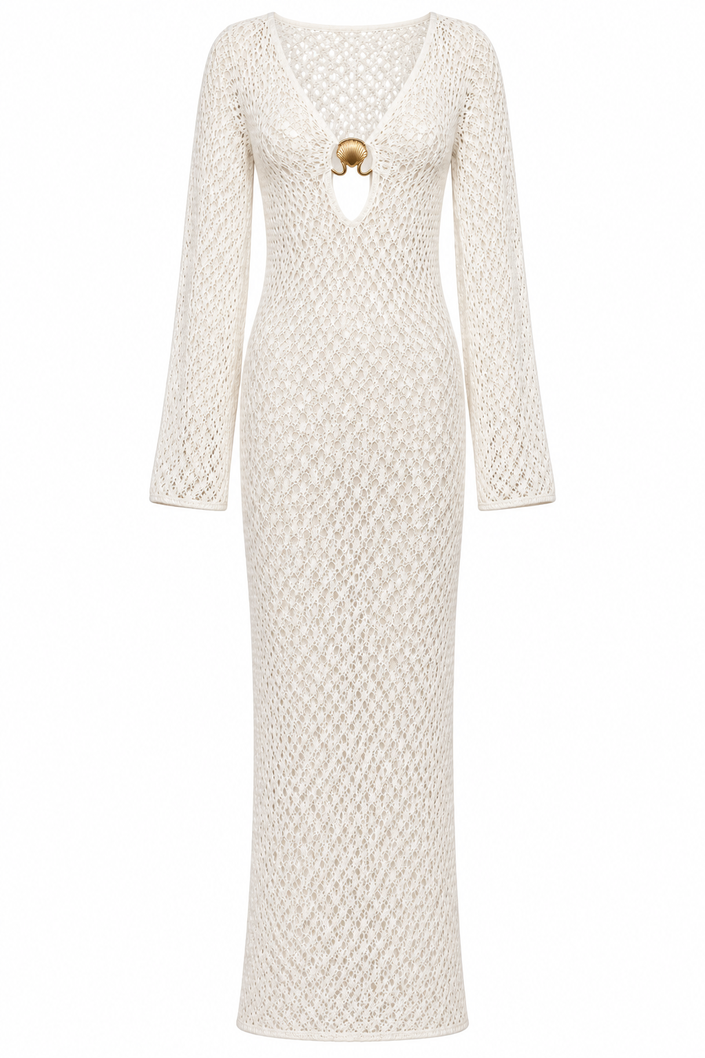 Naxos Maxi Knit Dress White