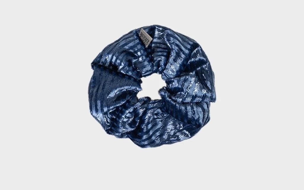 Bleecker scrunchie blue metallic.jpg