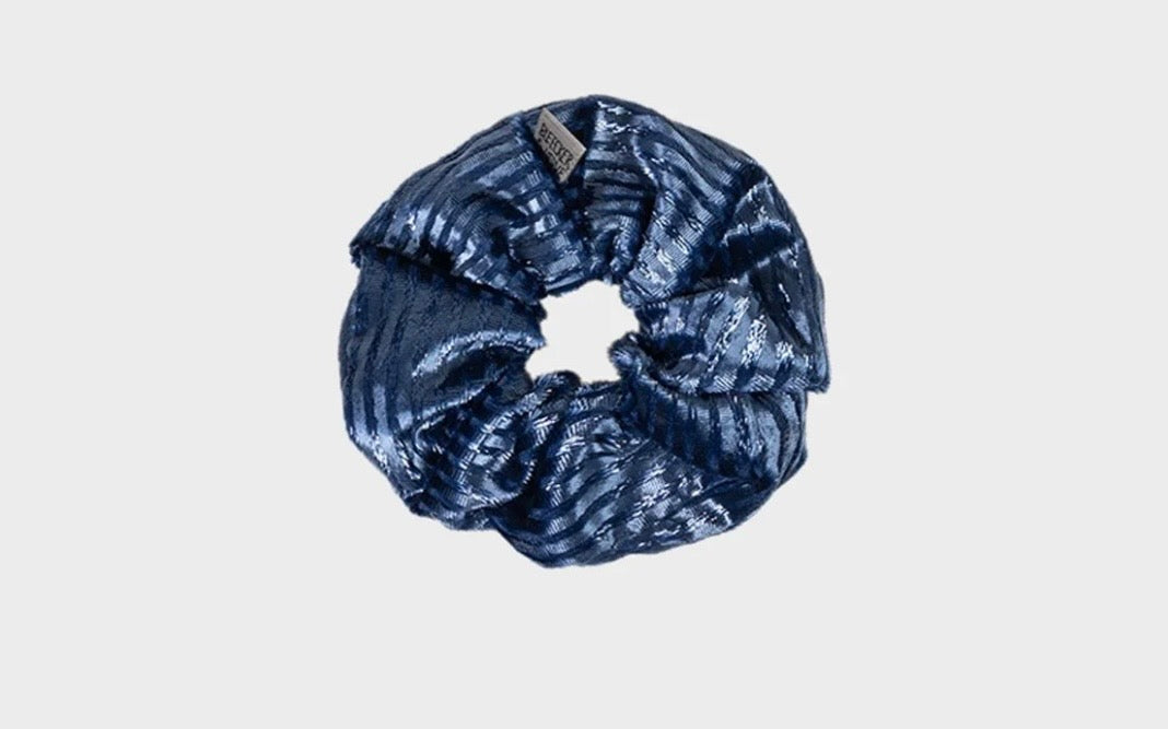 Bleecker scrunchie blue metallic.jpg