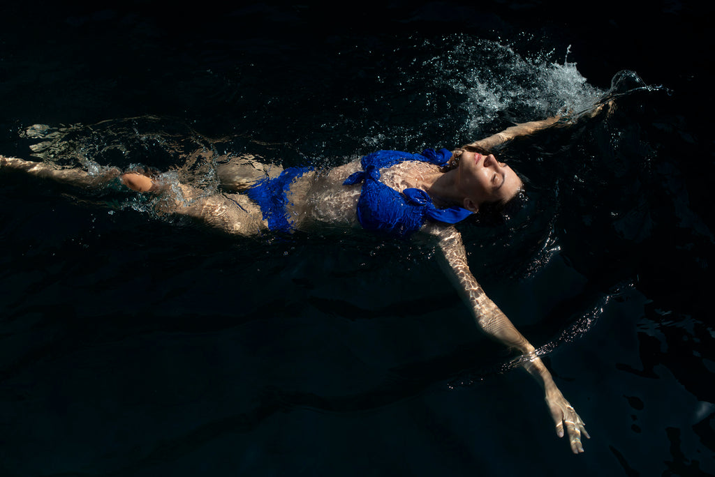 Knotted Bikini Kaiki Blue — Maan Island