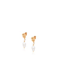 Nugget Drop Pearl Earrings — Hermina Athens