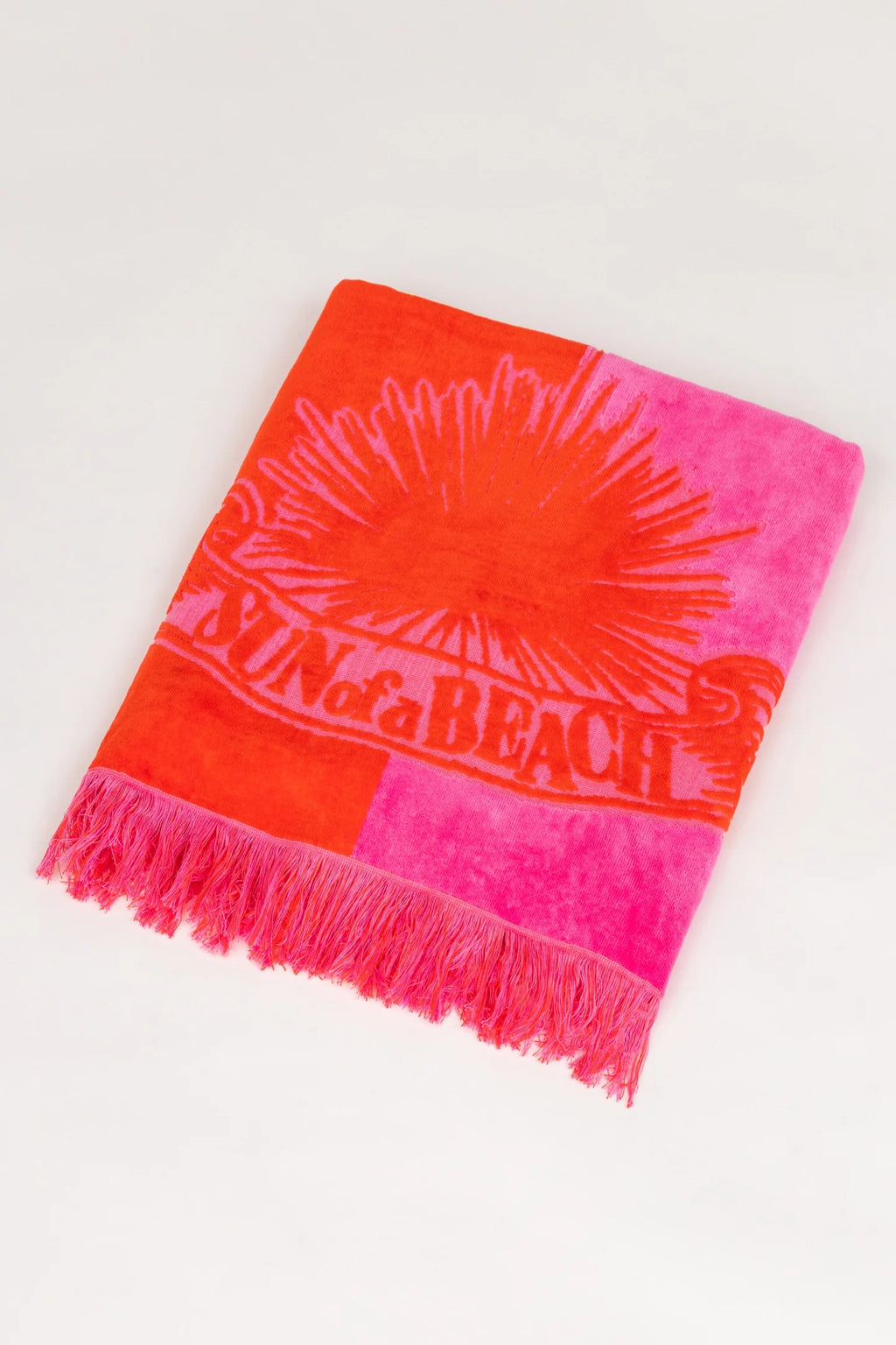 Bicolor Bubblegum Orange | Velvet Beach Towel — Sun of a Beach