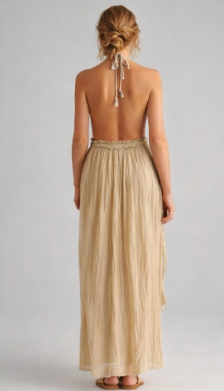 Dartemid Calypso maxi dress sand back.png