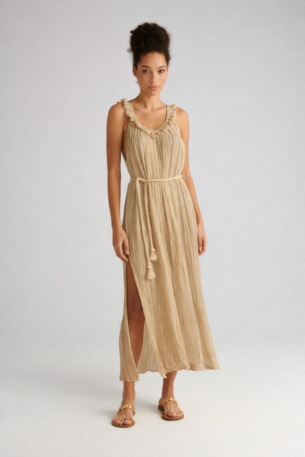 Dartemide Iphigeneia dress sand front.png