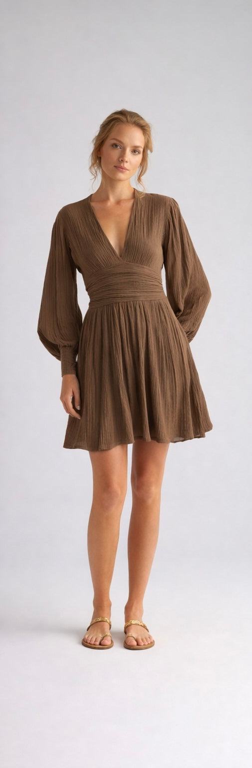 Dartemide Nephele mini dress mocha front.jpg