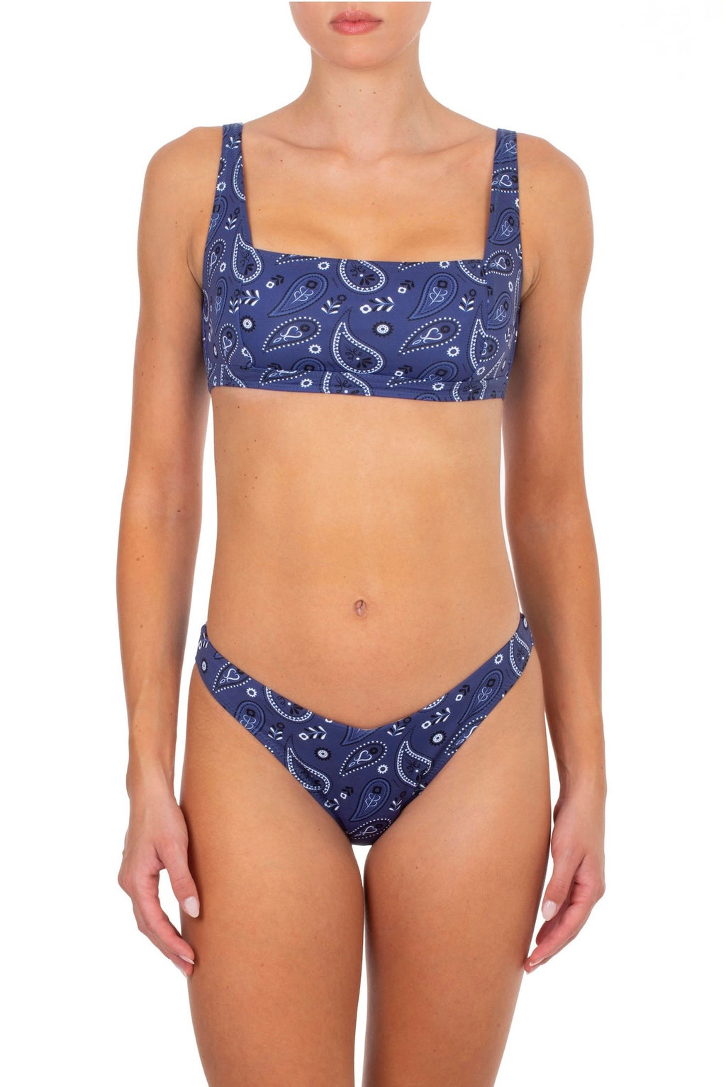 Sabina Bikini Blue Bandana — Emmanuella Swimwear