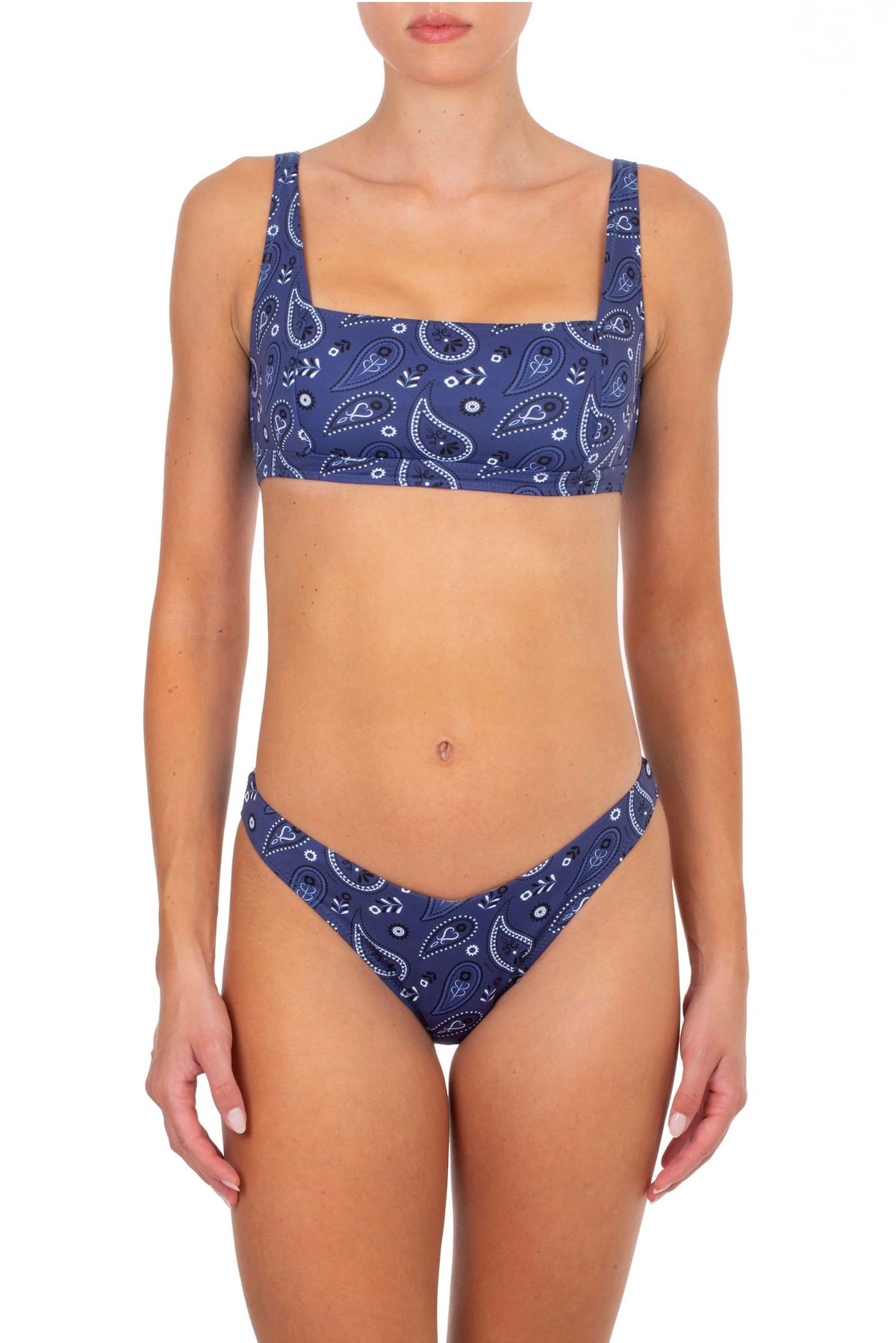 Sabina Bikini Blue Bandana — Emmanuella Swimwear