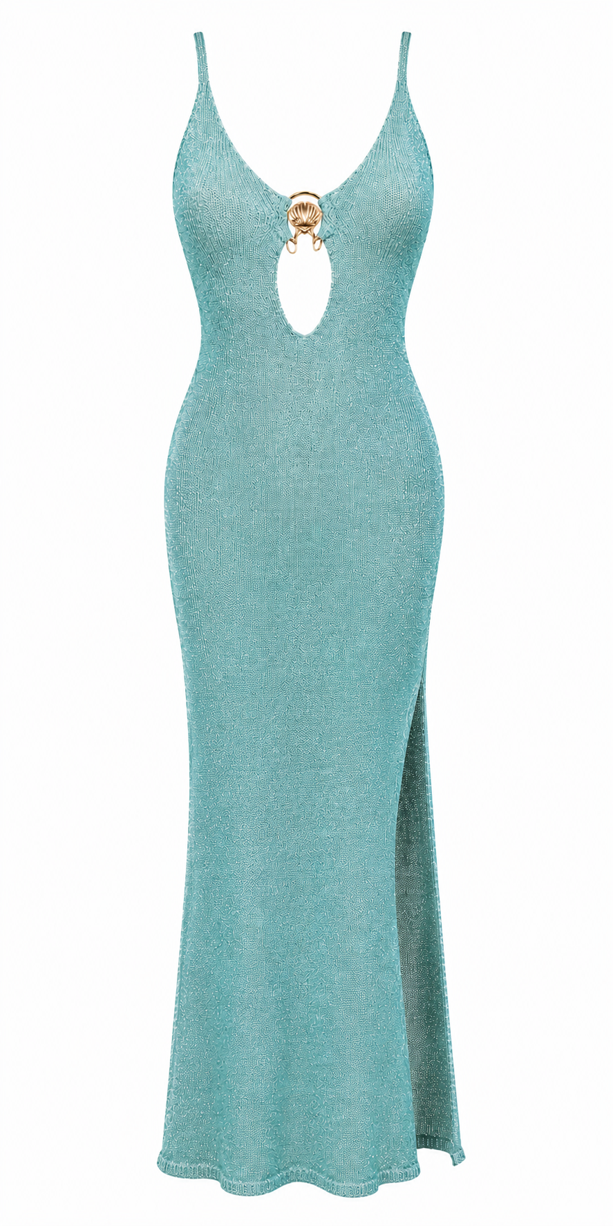 Tinos Turquoise Knit Dress