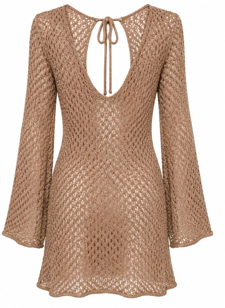 Santorini Pink Gold knit dress