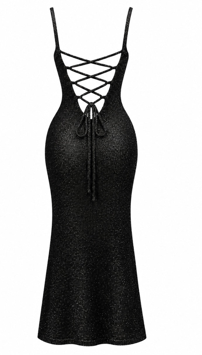 Corfu Black Knit Dress