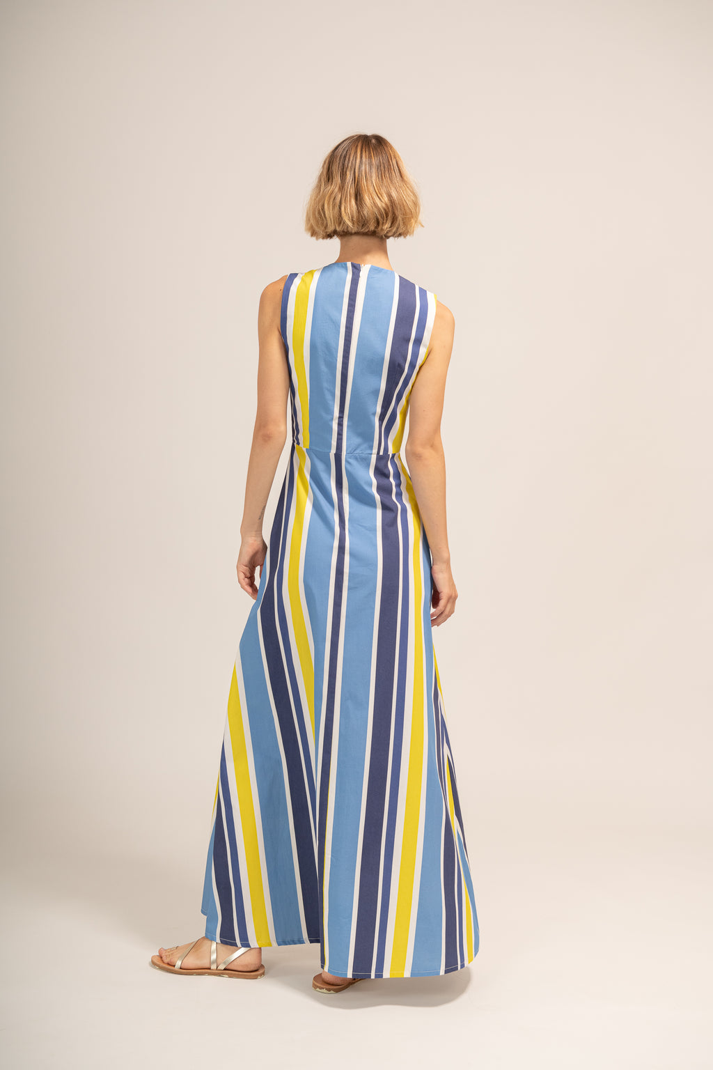 Galeria Capri striped Iris long dress back.jpg