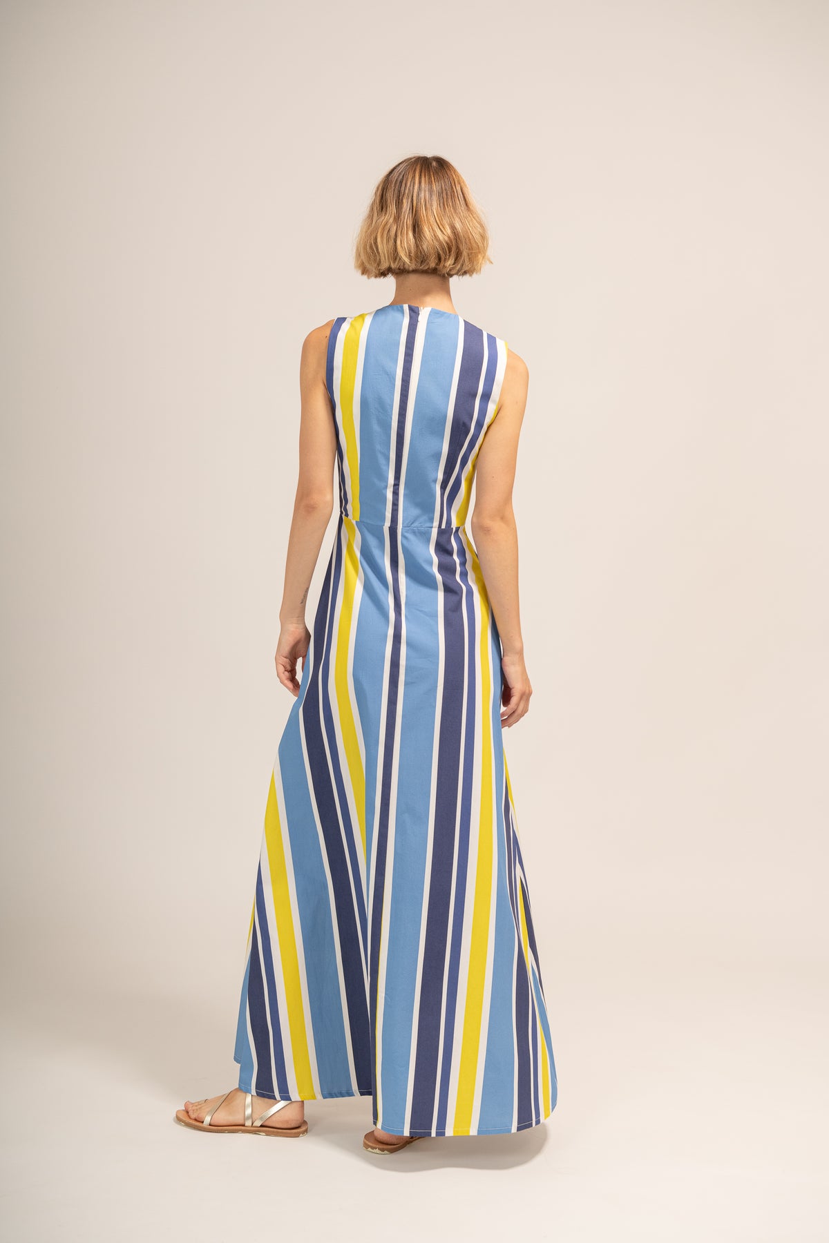 Galeria Capri striped Iris long dress back.jpg