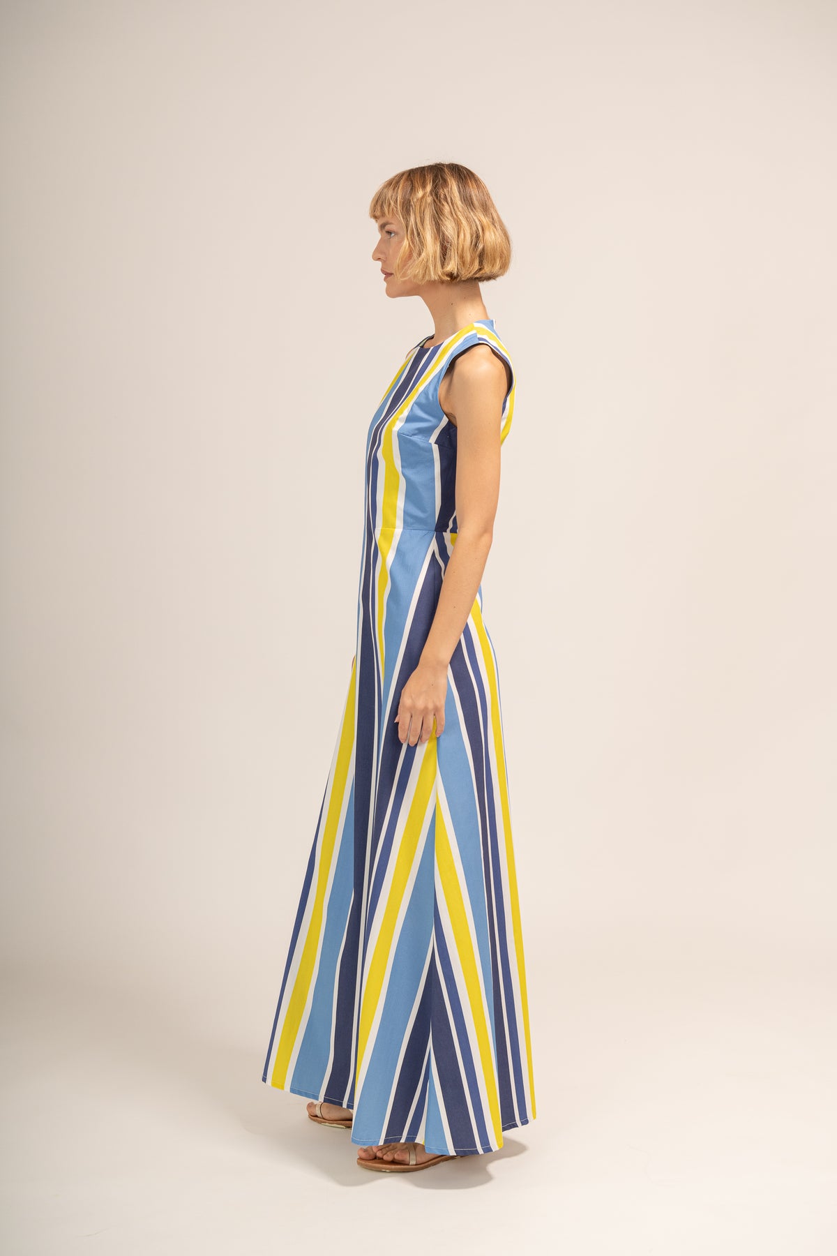 Galeria Capri striped Iris long dress side.jpg