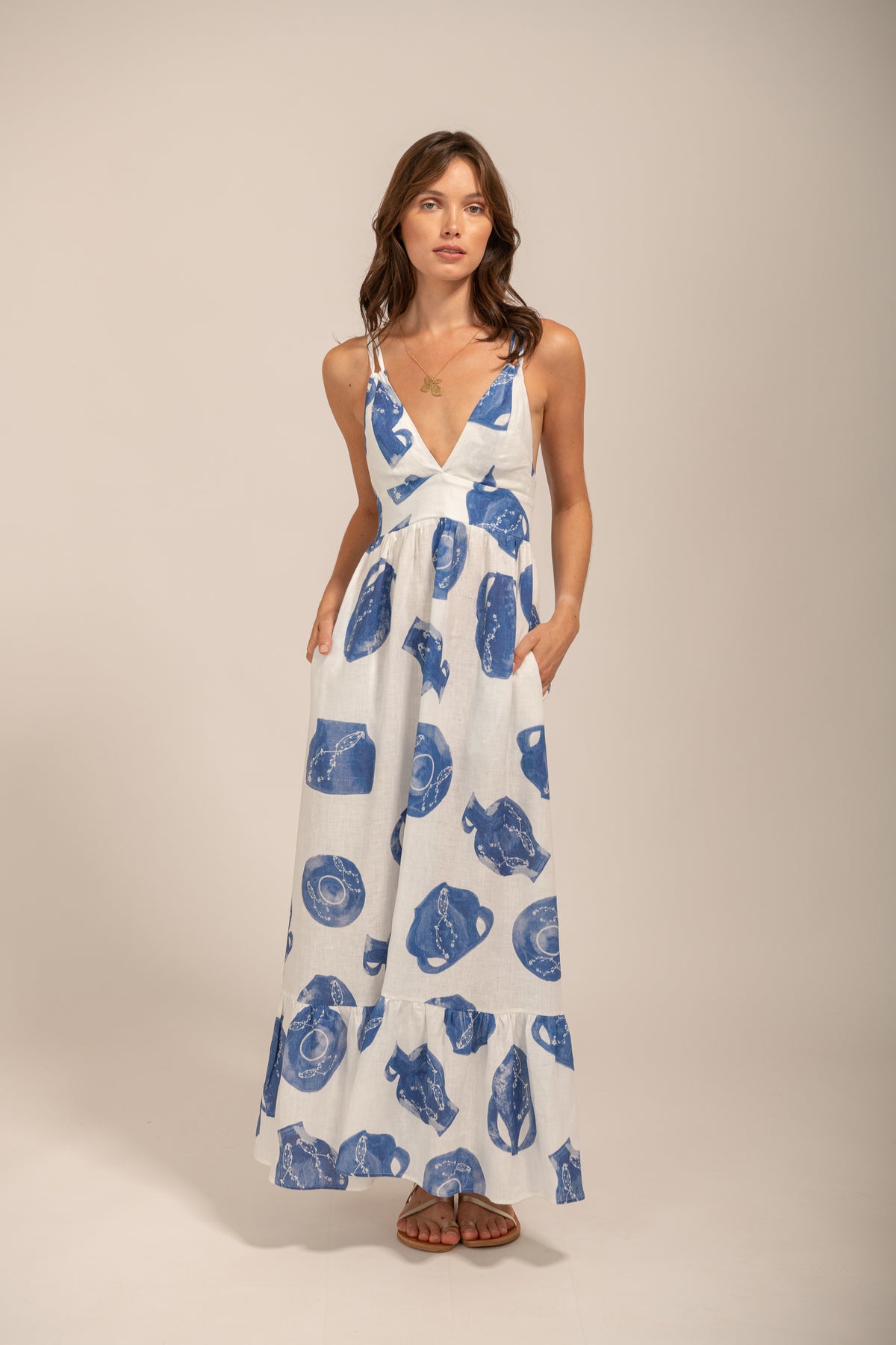 Galeria Cretan pots Botanico long dress front.jpg