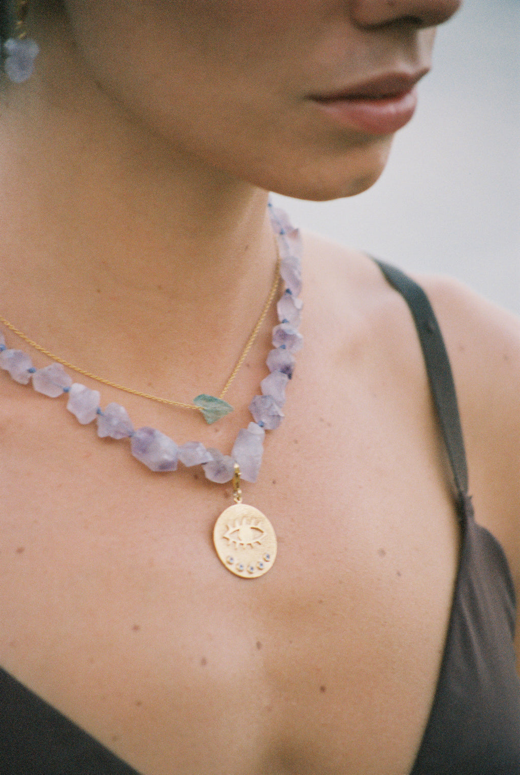 Amethyst Rock Kressida Large Necklace — Hermina Athens