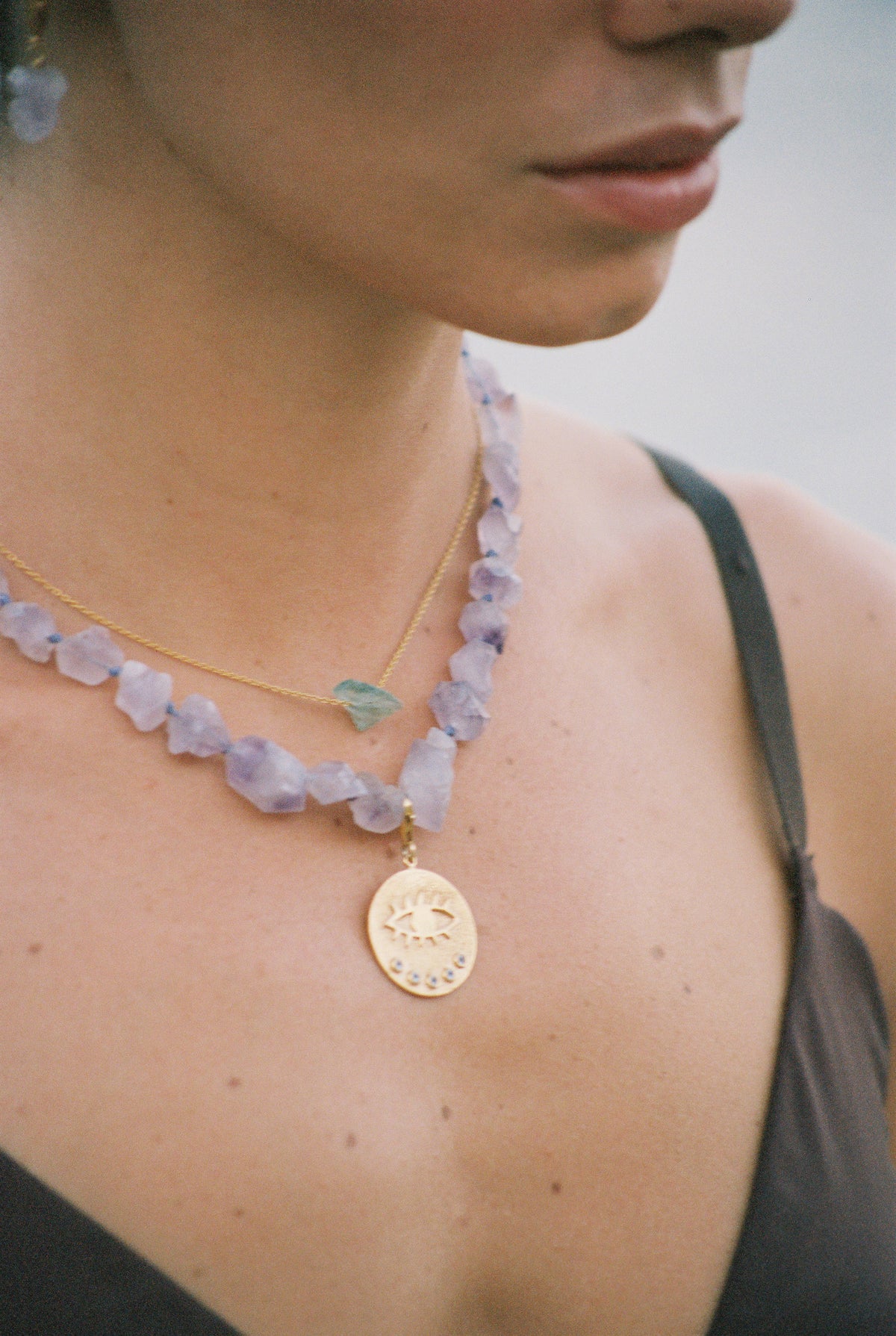 Amethyst Rock Kressida Large Necklace — Hermina Athens