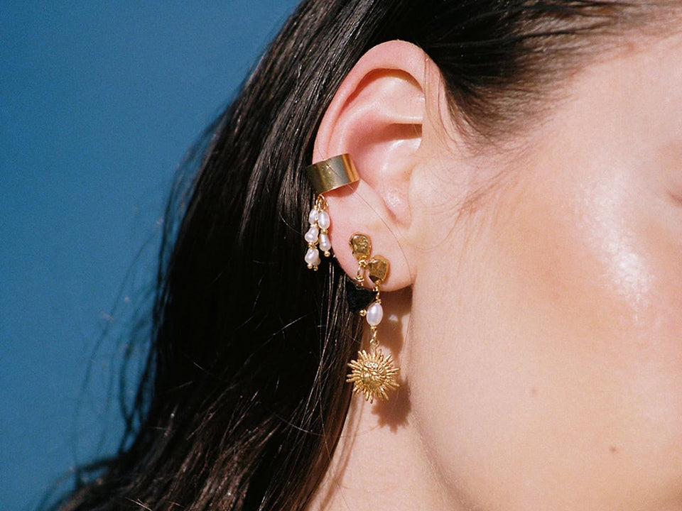 Hermina SUN NUGGET PEARL EARRINGS lifestyle .JPG-2.jpg