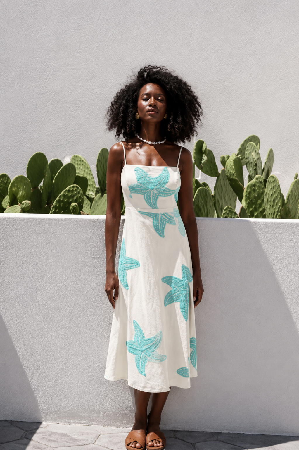Turquoise Off-white Dress — Mystery Resort