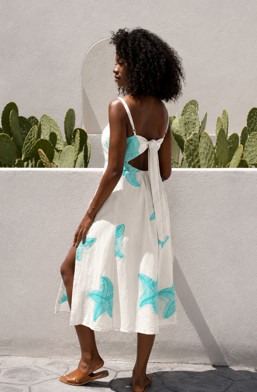 Turquoise Off-white Dress — Mystery Resort