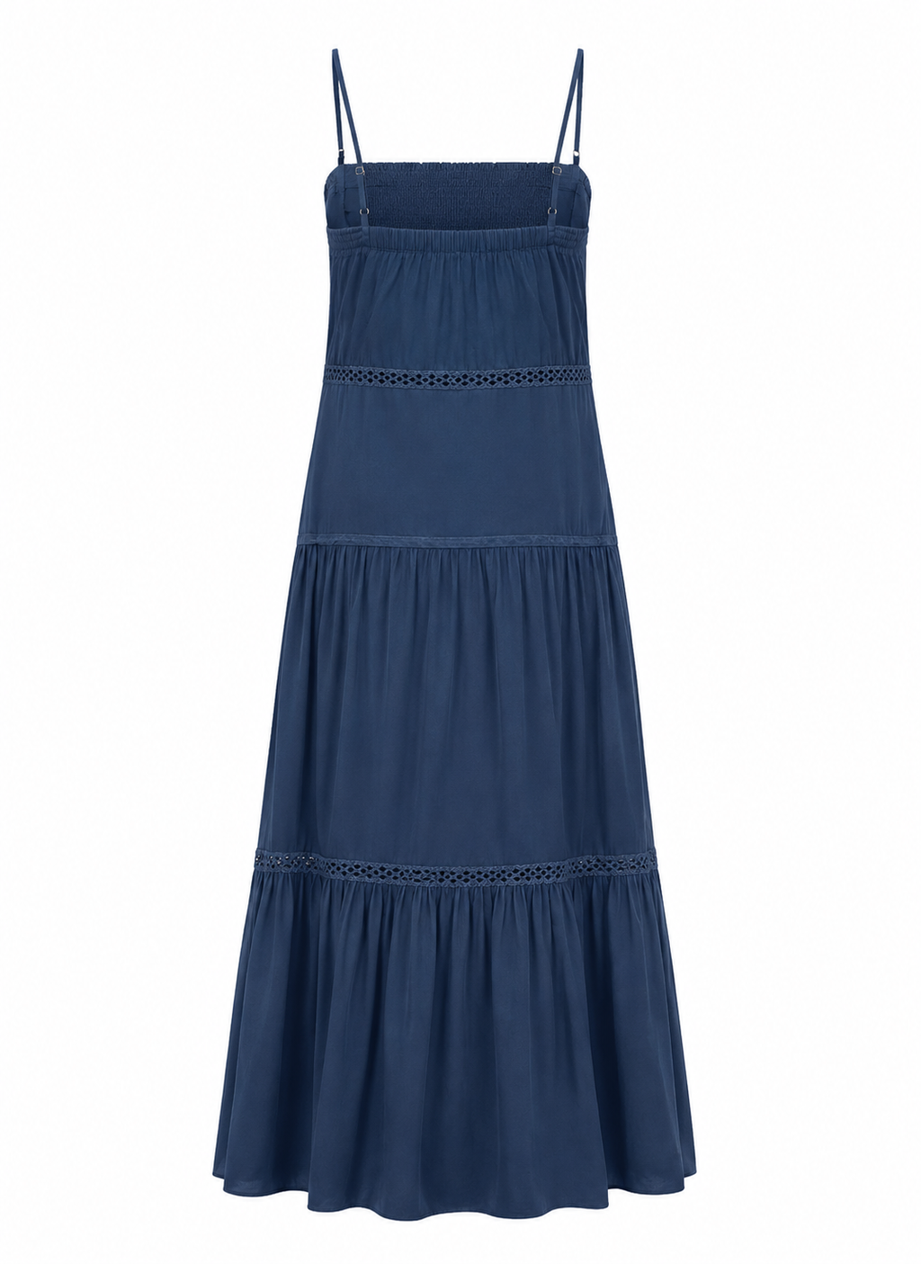 Chrysi Poplin Strap Long Dress Light Blue — Apoella