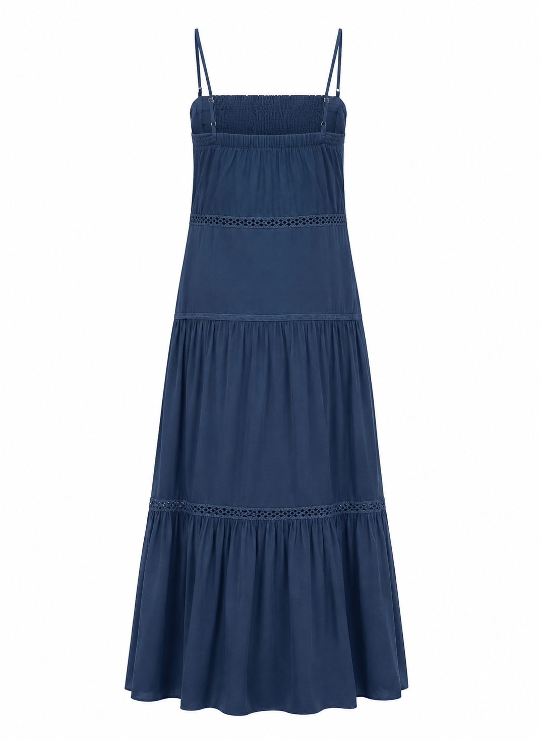 Chrysi Poplin Strap Long Dress Light Blue — Apoella