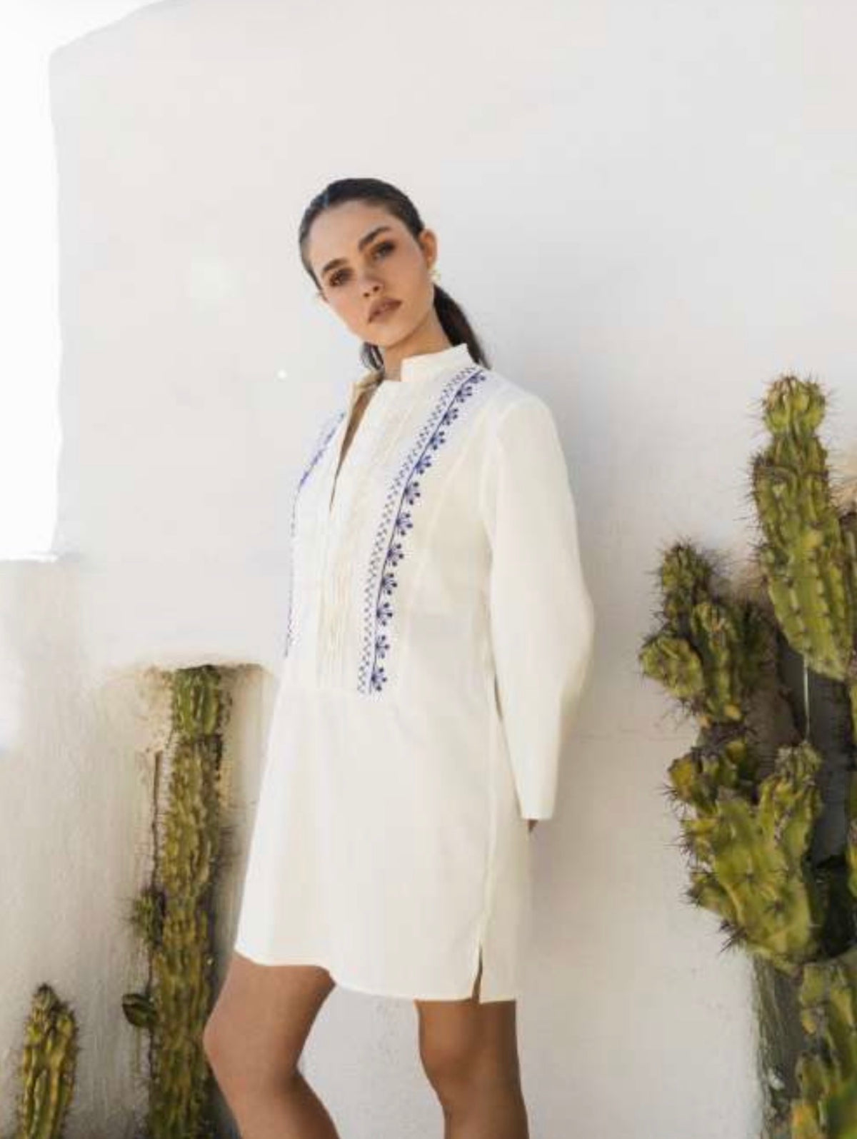 Aktaia Crème Cotton Poplin — Klotho Crete