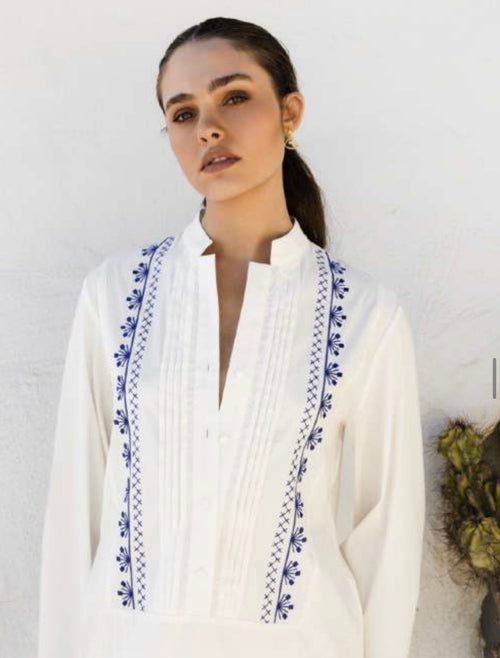 Aktaia Crème Cotton Poplin — Klotho Crete