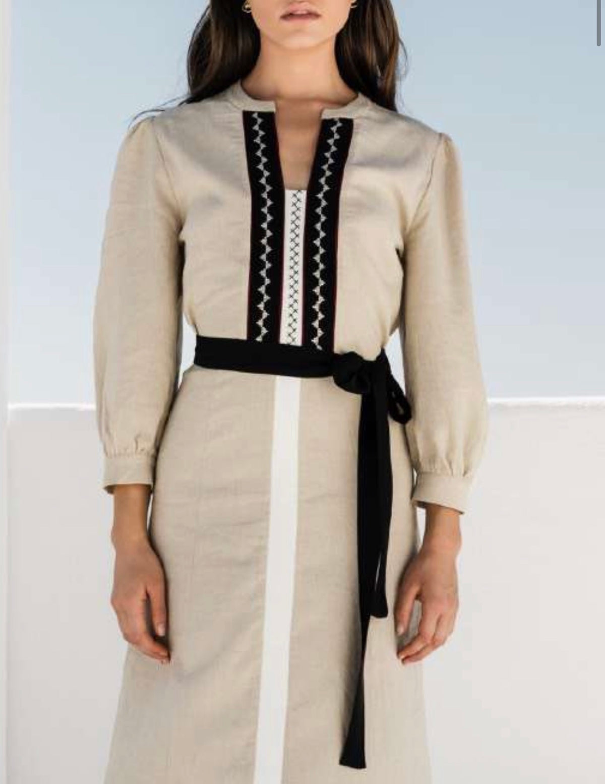 Thalassa Beige Linen, Viscose — Klotho Crete